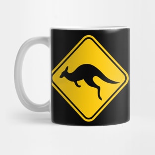 Kangaroo Warning Sign Mug